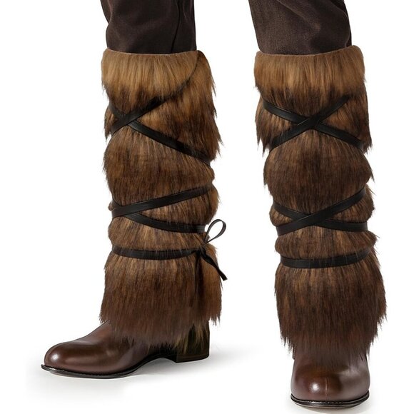 Viking Fur Leg Covers Faux Fur One Size Medieval Cosplay Halloween